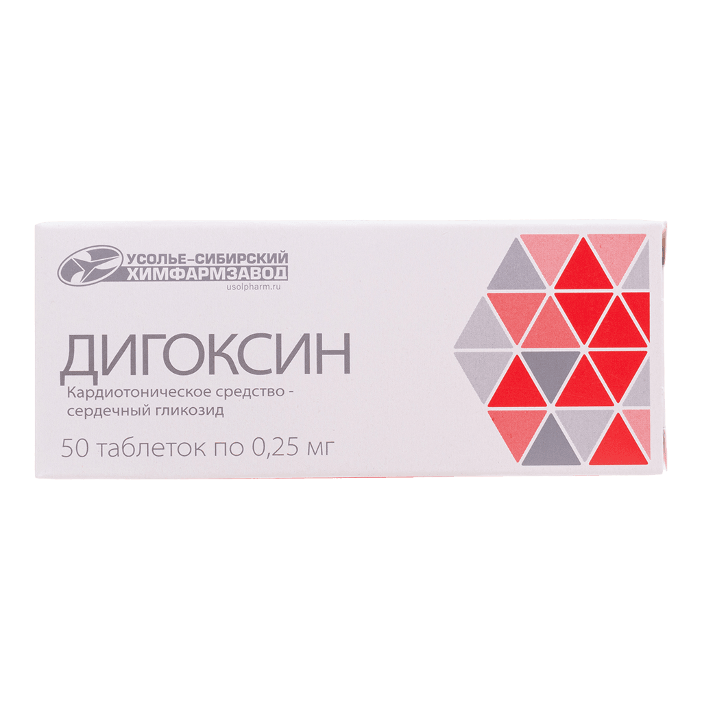 Дигоксин 0.25мг №50