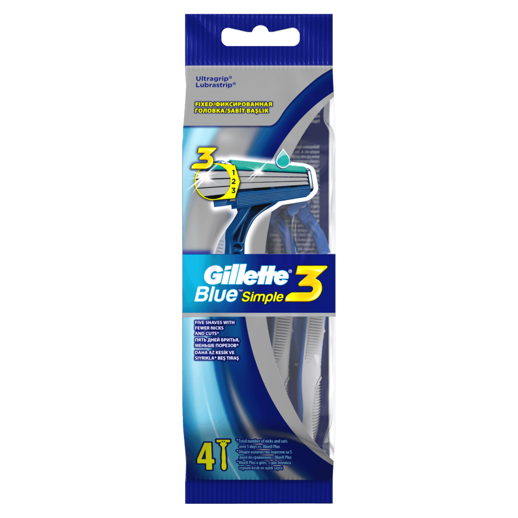 Gillette blue 3 simple sensitive бритвы безопасные одноразовые 8 шт.