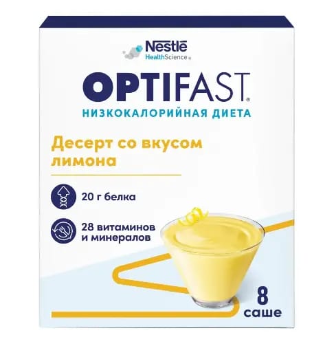 Nestle Оптифаст десерт со вкусом лимона 424 гр