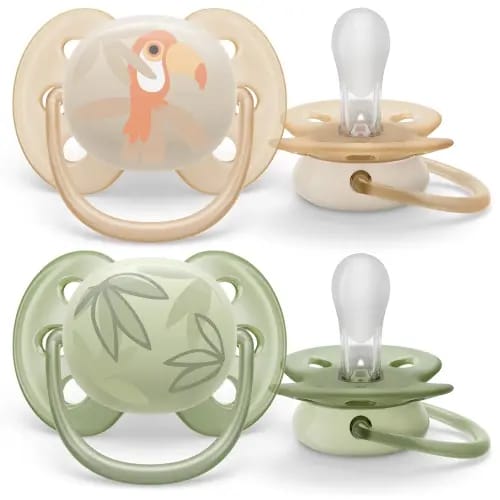 Avent соска-пустышка силиконовая ultra soft 0-6 мес 2 шт. scf091/07