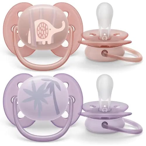 Avent соска-пустышка силиконовая ultra soft 0-6 мес 2 шт. scf091/09