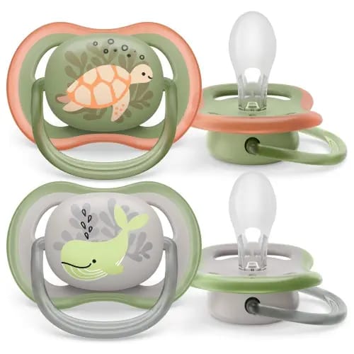 Avent соска-пустышка силиконовая ultra air 6-18 мес 2 шт. scf085/60