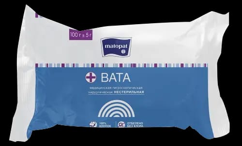 Matopat вата хирургическая нестерильная рулон 100 гр