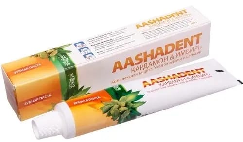 Aasha herbals зубная паста кардамон и имбирь аashadent 100 гр