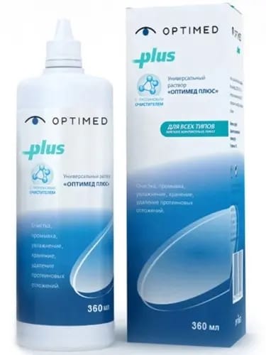 Optimed plus универсальный раствор для контактных линз 360 мл