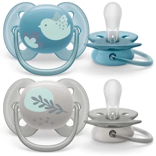 Avent соска-пустышка силиконовая ultra soft 6-18 мес 2 шт. scf091/15