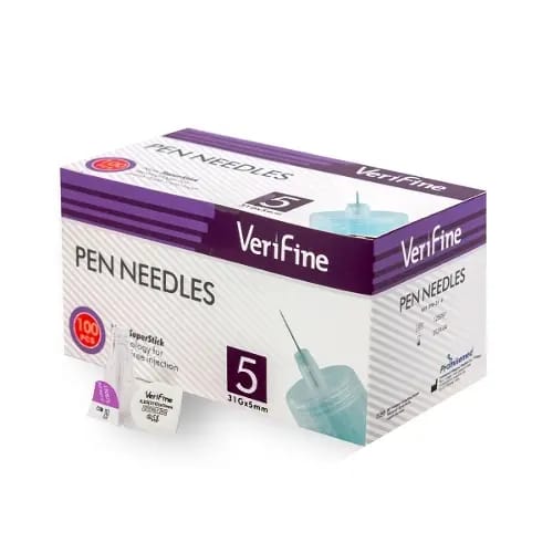 Иглы verifine (верифайн) стерильные для инсулиновых шприц-ручек 0,25(31g)х5 мм 100 шт.